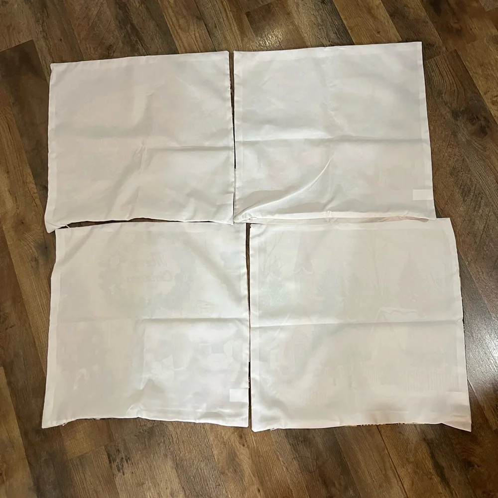 4PC 18in*18in Christmas Pillow Cushion Covers NWT